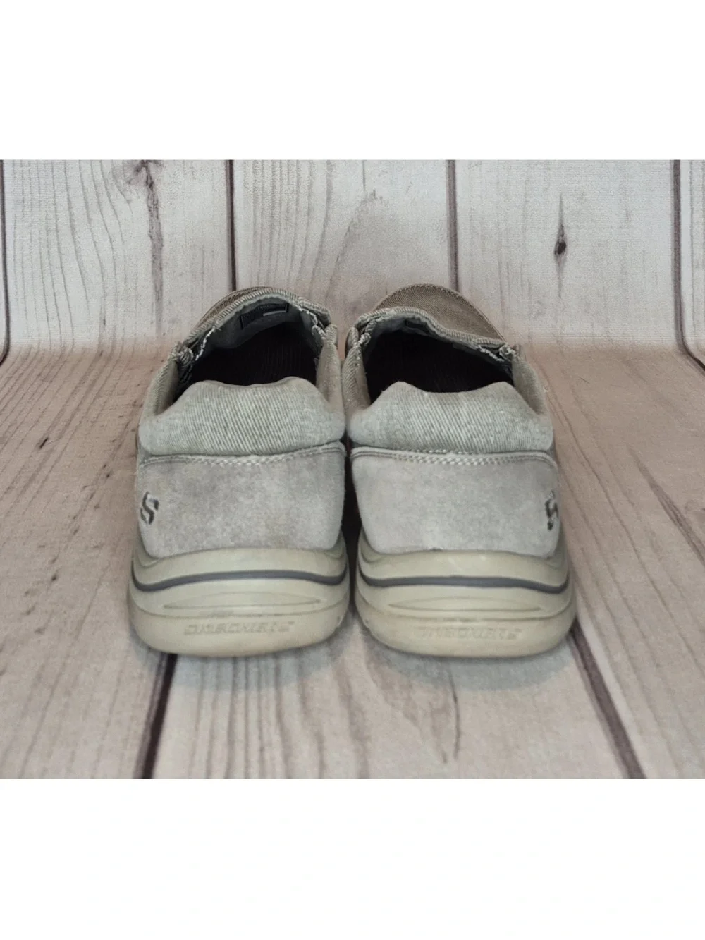 Skechers Men's Size 12 Relaxed Fit Expected Avillo Slip-On Shoes Khaki Canvas